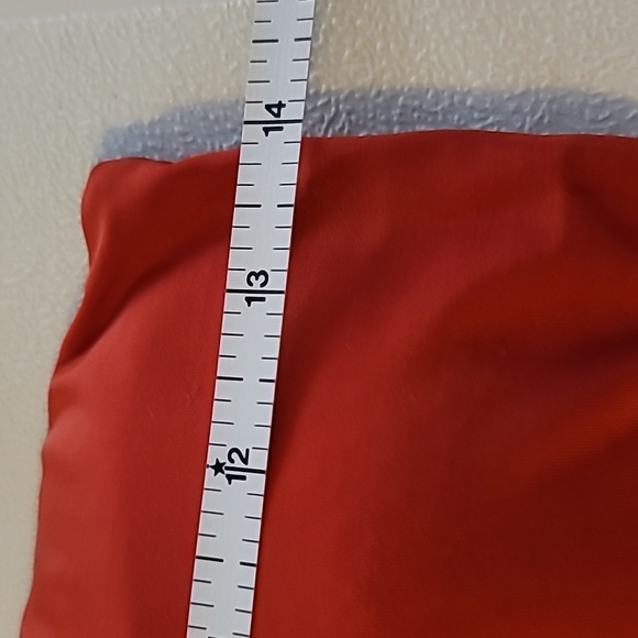 Dots womens Sm halter top w ties orange poly spandex banded hem - Picture 9 of 12